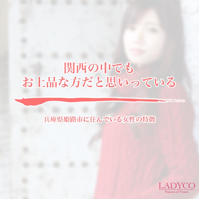 兵庫県姫路市に住んでいる女性の特徴 Ladyco